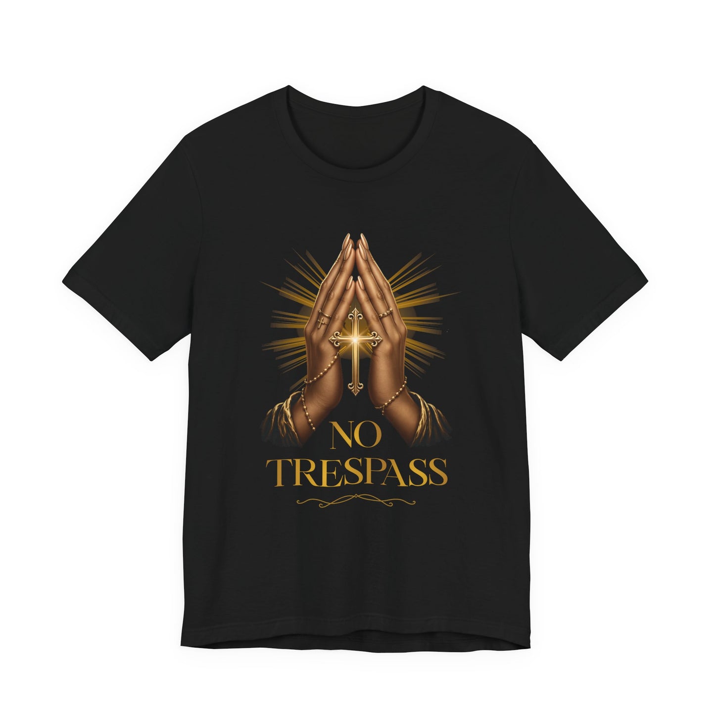 Praying Hands with Cross | No Trespass T-Shirt